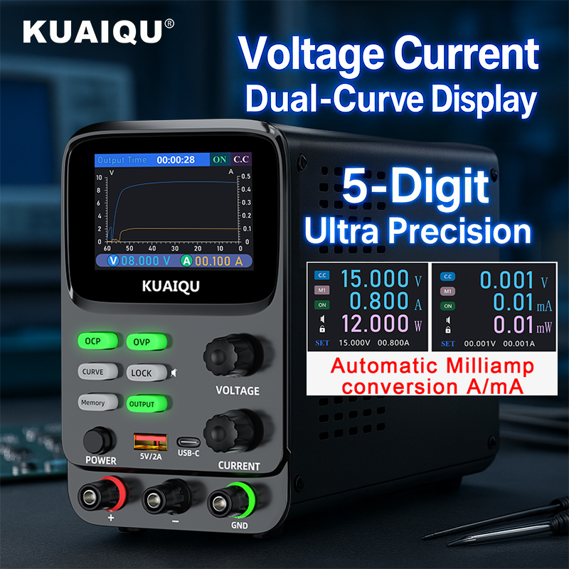 KUAIQU 5-Digit Ultra Precision - High Precision Dc Power Supply 30V 10A recension och pris